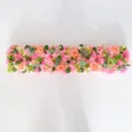 Elegante fila di fiori di seta rosa e pesca per la decorazione di archi e corsie nuziali - Rosa chiaro