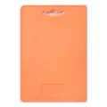 Orange TPU flexible cutting board with D-shaped handle and textured grinding area - Square / Orange