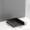 Black desktop file organizer tray for office documents and magazines, 32.5x25x5.7cm size - 1 Layer / Black