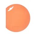 Orange D-shaped antimicrobial TPU cutting board with food-grade material for kitchen use - D-Shape / Orange