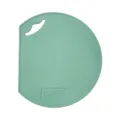 D-shaped antibacterial green TPU cutting board with hanging hole and non-slip texture area - D-Shape / Avocado Green