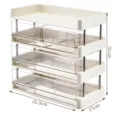 White 4-tier transparent desktop drawer storage rack dimensions 32.3cm x 17cm x 31cm - 4 Layers / 2 Large Boxes + 2 Small Boxes