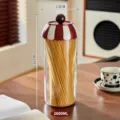 2600ML airtight pasta storage jar with striped lid, height 32cm width 13cm - 2600ml / Red