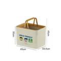 Large waterproof portable laundry basket with dimensions 45x33.5x30cm and cute design - Cartoon Short Style
