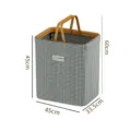 Large waterproof houndstooth laundry basket with handles, size 45x33.5x45 cm - Houndstooth High Style
