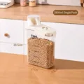 Contenedor hermético transparente de 2800 ml para cereales con taza de medida - 2800ml / Blanco Crema