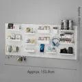 Organisateur d'étagère de panneau perforé DIY blanc 153.9x66cm - Combinaison 042 (153.9x66cm) / Blanc
