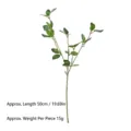 Rama de planta verde artificial de 50cm y 15g para decoración de hogar y fiestas - 1 Pieza / Hoja de Camote de Tres Puntas / 50cm