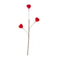 Plettro a cuore rosso per San Valentino, caratterizzato da un esclusivo design a 3 punte. - 10 Pezzi/Confezione / Rosso