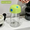 600ml mushroom shaped airtight storage jar with green lid and blue dots for grains - L / 600ml Size / Green