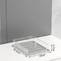 Clear acrylic stackable desk file tray organizer with dimensions 32.5 x 25 x 5.7 cm - 1 Layer / Clear