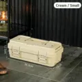 Portable cream color storage box in small size for outdoor camping and home tools - Small (4L) / Cream