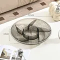 Bandeja de plástico gris para frutos secos dividida para la decoración de la sala de estar - Gris Plata
