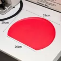 Professional non-slip TPU D-shaped red cutting board for kitchen use, 35x29x26cm size - L / Large Size Red / Red