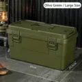 Large olive green multi-functional camping tool box for outdoor storage and car trunk - Large (15L) / Olive Green