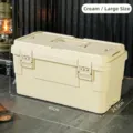 Large cream multi-purpose storage box for camping and tools 45x24.5x23.5 centimeters - Large (15L) / Cream