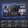 Black carbon fiber DIY gaming pegboard organizer set for desk wall storage - Three-piece combination item 305 [carbon black]
