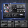 DIY Pegboard Gaming Wall Storage Rack Set, 102x66cm Carbon Fiber Texture - Four Panel Item 306 / Charcoal Black