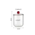 1400ml airtight coffee bean storage canister with clear body and red ball handle - 1400ML (12x18cm) / Transparent + Red (1400ML)
