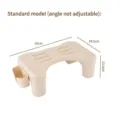 Ergonomic non-slip beige office footstool with side storage, 45x24.5x13.5cm size - Basic Style / 45x24.5x13.5cm / Cream