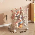 Caja de almacenamiento grande y transparente para juguetes con ruedas y dimensiones - L / Transparente