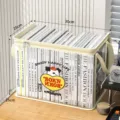 Transparent PVC dustproof book storage box with cute cartoon dog design 30x25x25cm - Yellow Heart Dog (Without Support Rod) / Yellow