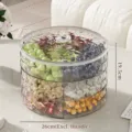 Multilayer transparent snack organizer for candies and nuts with a dustproof lid - Triple Layer / Clear