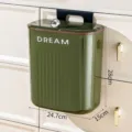 Großer wandmontierter nostalgischer grüner Küchenmülleimer mit Deckel 28x24,7x15cm - L / Retro Grün (Groß)