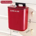 Großer roter Wand-Mülleimer für die Küche mit Deckel für Bad und Schrankgebrauch - L / Chinesisches Rot Groß