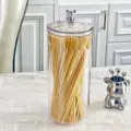 Boîte de rangement hermétique transparente avec poignée ours argentée pour cuisine - Bocal Scellé Ours Extra Grand (2600ml)