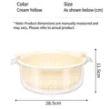 Double-layer rotating drain basket for washing vegetables and fruits in butter yellow - Rotating Wash / Creamy Yellow