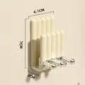 Porte-brosse à dents mural minimaliste style crème et support pour gobelet 4,1x7x2cm - Style Crème (Support) / Pièce Unique