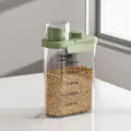 2800ml light green food-grade airtight grain storage container with clear measurements - Large 2800ml / Light Grass Green