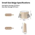 Small beige portable foldable foot bath bag with size specifications for home use - Small Without Cover / Beige