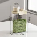 Cream yellow airtight food storage container 2800ml with clear measurement scale. - Large 2800ml / Creamy Yellow