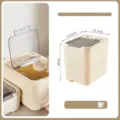 Grand récipient à riz hermétique de 15 kg de style crème avec gobelet doseur - 30 Livres (15kg) / Crème