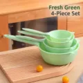 4-piece multifunctional light green kitchen strainer and washing basin set for rice - Four-Piece Set / Green