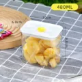 480ml clear plastic food storage container with airtight white lid for fresh fruits - 480ML Single / Airtight Inner Box (Deep)