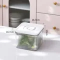 Récipient alimentaire sous vide électrique 16,7x16,7x13cm avec couvercle hermétique - Carré (Style Haut) (2.4L)