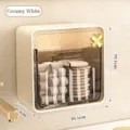 Organizador de algodón blanco crema montado en pared con trébol dorado elegante - 10.1*6.5*10.1cm / Blanco Crema