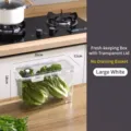 Large white transparent food storage container for refrigerator organization 26x11x18cm - Refrigerator Storage Box (XT-1010) / Large (3.5L) / White