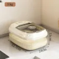 Grand conteneur à riz hermétique de 5 kg avec indicateurs de dimensions clairs - 5kg / 10 Jin Capacité Petite Taille