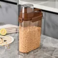 Brown plastic airtight cereal storage container for kitchen with 30x20x10cm dimensions - Large (5021) / 30x20x10cm / Brown