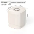 Distributeur de riz hermétique blanc crème avec tasse à mesurer. - Modèle de Base (Tasse à Mesurer Gratuite)