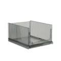 Stackable smoke grey transparent clothes storage bin with ribbed texture for wardrobe - Individual Packaging / Transparent Gray (Large)