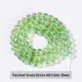 Facettierte grasgrüne AB-Farbglasperlen für DIY-Schmuckherstellung und Handwerk - 8mm 50cm/strip about 70 pieces / Facettiert Grasgrün AB Glasperlen