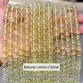 High-quality natural 8mm lemon quartz round loose beads for handmade DIY jewelry making crafts - 4mm (90 Pieces/Pack) / Lemon Quartz