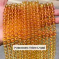 8mm yellow piezoelectric citrine round loose beads for DIY handmade jewelry making - 6mm (60 Pieces/Pack) / Piezoelectric Citrine