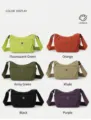 Compact nylon crossbody bags for women in lime green, orange, army green, and purple colors - One Size / Orange Red