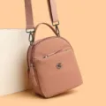 Zaino monospalla mini da donna in tessuto oxford leggero borsa a tracolla casual multitasche rosa - Taglia unica / Rosa fagiolo